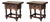 Spanish Nightstands with Carved Drawers and Solomonic Legs, 1900, Set of 2 For Sale