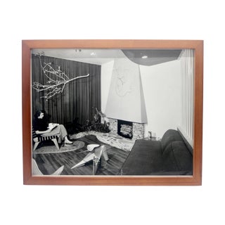 1950s Living Room Interior Scene Photograph by Edward Lester Smith, Framed For Sale