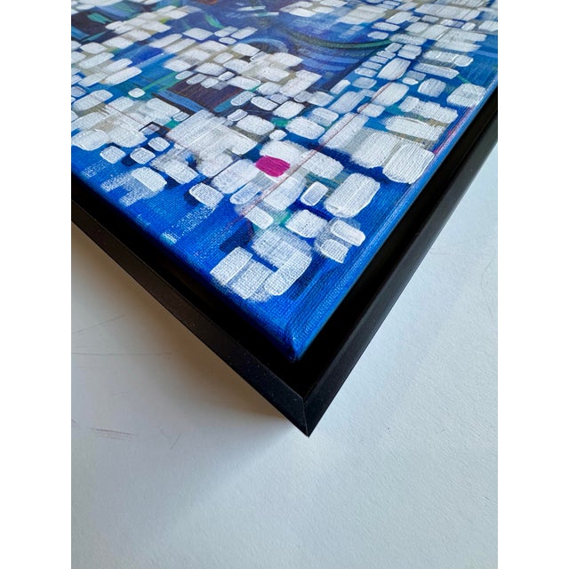 Textile “Designs” Original Abstract Acrylic Painting, Framed For Sale - Image 7 of 10