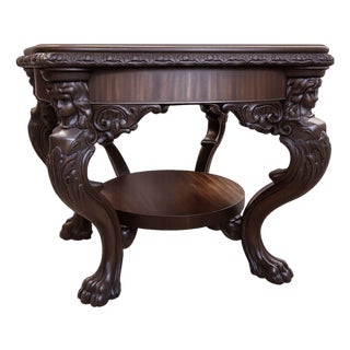 Antique Lamp / Accent Table – Early to Mid-20th Century, in the Style of r.j. Horner For Sale