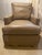 Elegant Whittemore-Sherrill Limited soft glove leather beige swivel chair with attached back pillow.. Like-new condition....