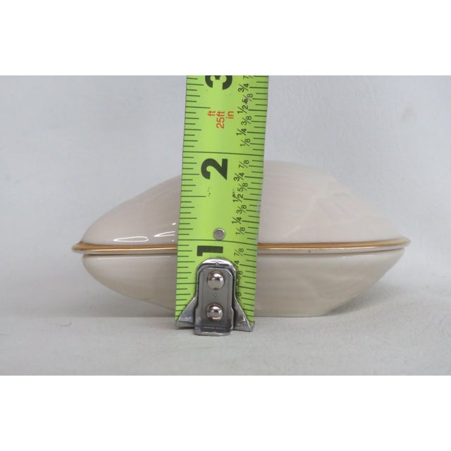 Lenox China Seashell Trinket Dish Lidded Porcelain Box With 24k Gold Trim 4917b For Sale - Image 14 of 16