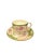 Elegant Royal Grafton Demitasse Cup and Saucer in the pattern Canton. This pattern features detailed pink and green floral...