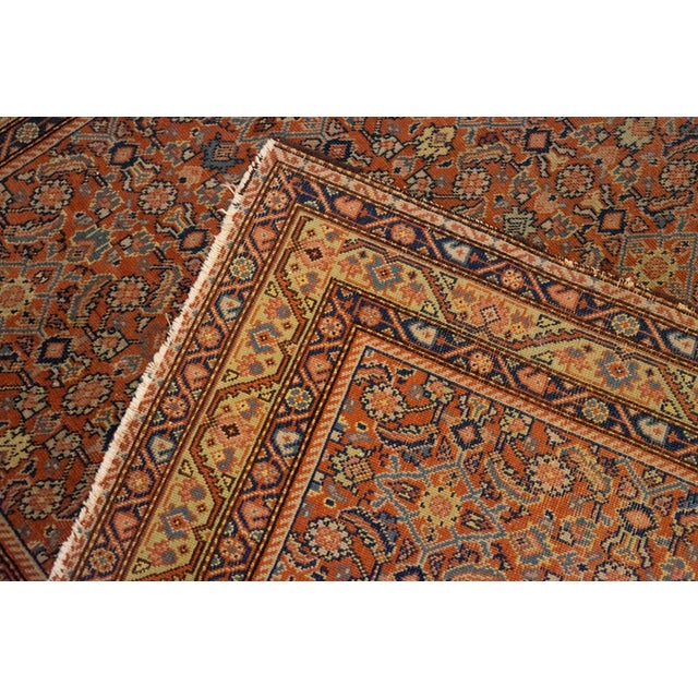 Rug & Kilim Antique 20th Century Persian Malayer Runner With Geometric Lattice - Rug & Kilim For Sale - Image 4 of 4