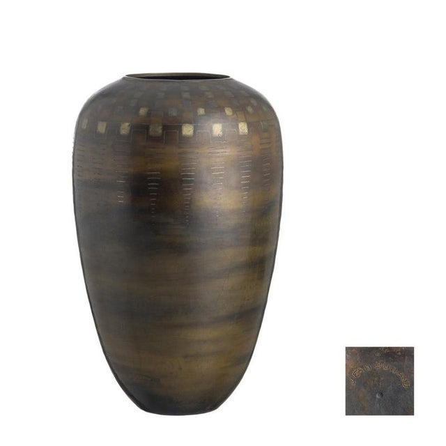 Vintage Metal Vase from Jean Dunand For Sale - Image 6 of 6
