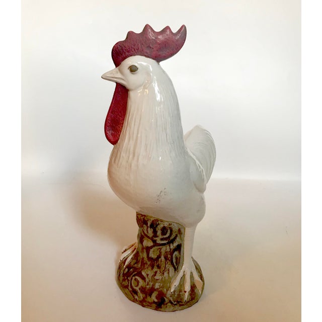 Ugo Zaccagnini 1935-1955 Ugo Zaccagnini Modernist Rooster Figure, Signed For Sale - Image 4 of 11