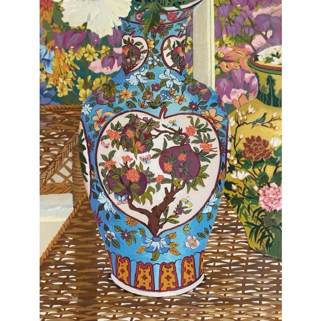 Late 20th Century John Powell “Cottage Garden” Signed Limited Edition Serigraph, Professionally Custom Framed For Sale In Los Angeles - Image 6 of 12