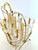 1960s Mid-Century Modern Gold & Frosted Stripe Cocktail Glass Barware Caddy, Set of 8 For Sale In Little Rock - Image 6 of 9