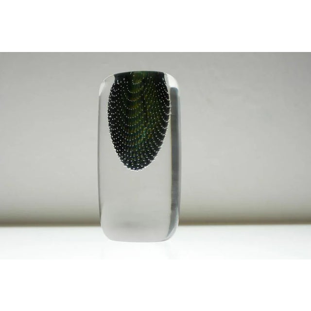 A very rare miniature version of the iconic vase of the Kraka series designed by prestigious Sven Palmquist for Orrefors...