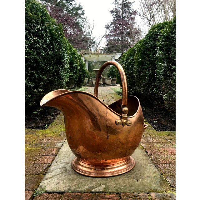 Copper and Brass Coal Hod / Firewood Holder Chairish