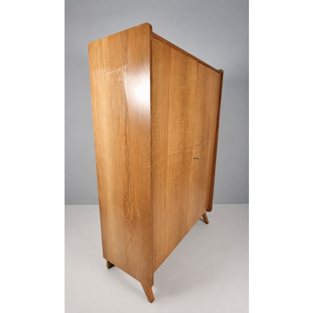Vintage Wardrobe in Ash by Tatra Nabytok, 1970s For Sale - Image 4 of 12