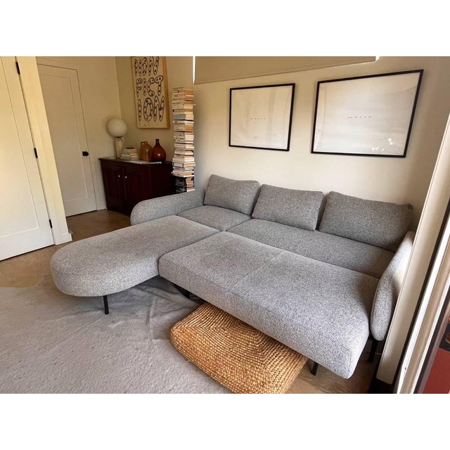 Gray Abc Carpet & Home Couch (Sleeper Sofa W Chaise) For Sale - Image 8 of 11