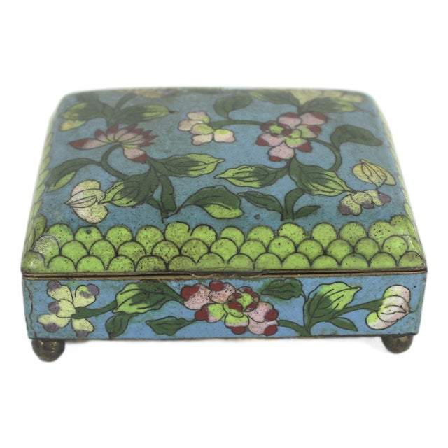Antique Chinese Cloisonné Box For Sale