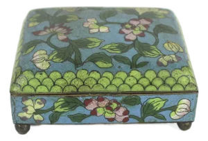 Antique Chinese Floral Cloisonné Box