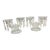 Vintage Hollywood Regency Crystal Prism Double Glass Candlestick Holders – Pair For Sale