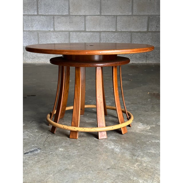 Wood 1960s Edward Wormley for Dunbar Toad Stool Tables, Unmarked- a Pair For Sale - Image 7 of 11