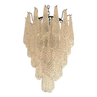 Venetian Murano Glass Conchiglie Chandelier in Black Nickel by Simoeng for Simoeng For Sale