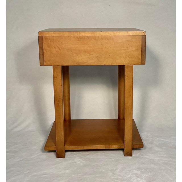 Colonist Craft Solid Maple Nightstand End Side Table Single Drawer With Lower Shelf, Late 1930s-Early 1940s For Sale In Greenville, SC - Image 6 of 12
