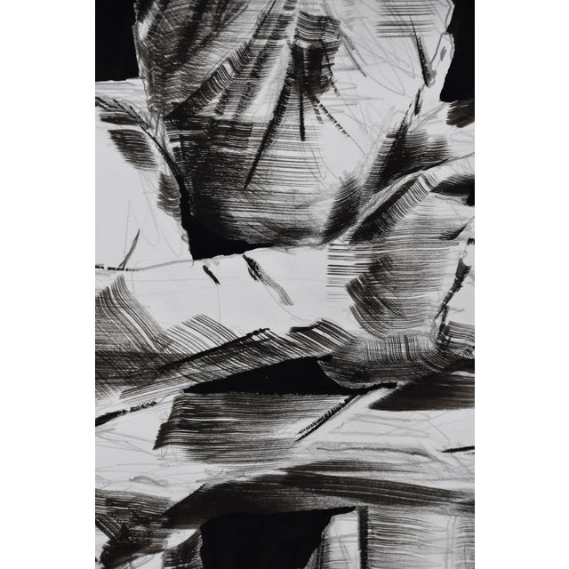 Christian Bauer, Introverted Male Nude, 1990s, Ink & Pencil For Sale - Image 10 of 13