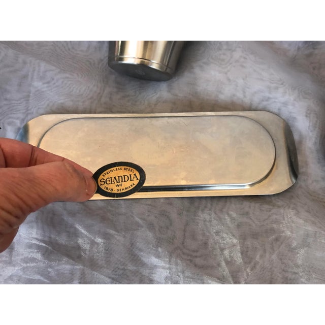 Selandia Designs Mid Century Modern Stainless Steel Sugar Creamer Set For Sale In New York - Image 6 of 13