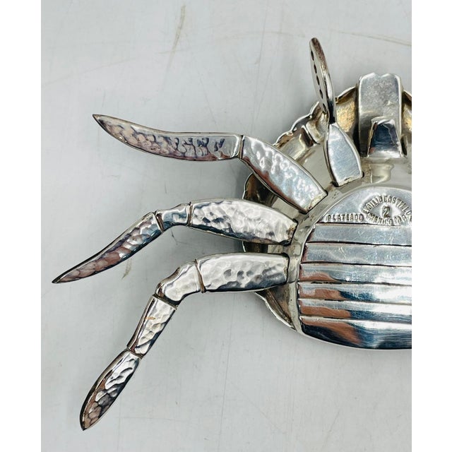 1980s Emilia Castillo Articulated Silver-Plated Crab Sculpture, Latin American Art For Sale - Image 14 of 15