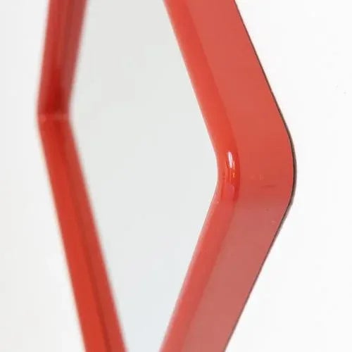 1980s Red Plastic Mirror, 1980s For Sale - Image 5 of 10