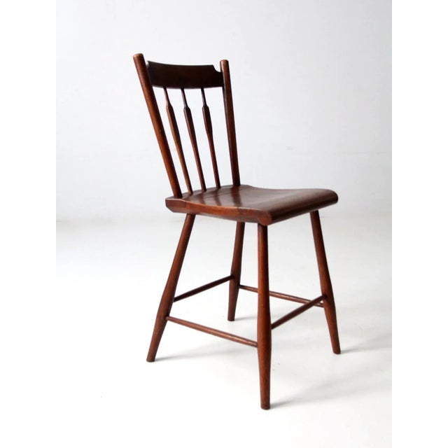 Antique Wooden Accent Chair For Sale - Image 11 of 12