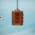 Brown Vintage Glass & Teak Hanging Lamp, 1960s For Sale - Image 8 of 8