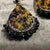 Italian 1990s Vintage Fake TortoiseShell Lucite and Black Onyx Chandelier Earrings For Sale - Image 3 of 9