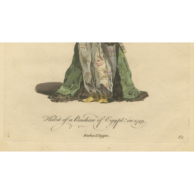 European School Artist, Habit of a Bashaw of Egypt, 1749, Engraving For Sale - Image 6 of 9