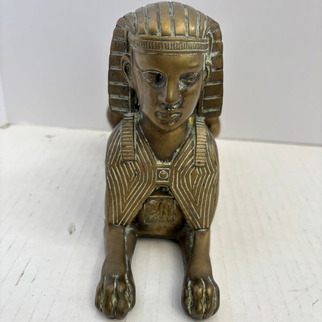 Antique French Egyptian Revival Bronze Figure of a Sphinx For Sale In West Palm - Image 6 of 12
