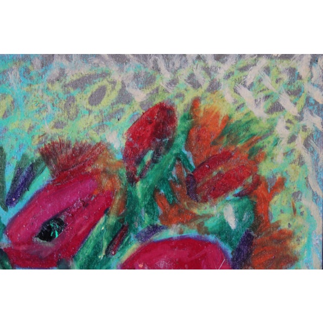 Uldis Krauze, Poppy, 2021, Oil on Cardboard, in Good conditions. Designed from 2000 This piece has an attribution mark, I...