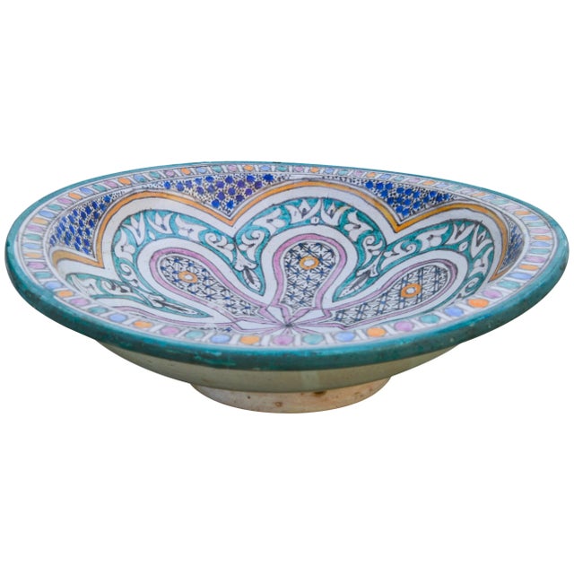 Early 20th Century Ceramic Bowl W/ Andalusian Pattern For Sale - Image 5 of 9
