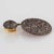 Taupe Fabrice Paris Taupe and Silver Resin Dangle Clip Earrings For Sale - Image 8 of 9