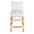 Spritely Home Accent Furniture Serienna 24.5 in. Seat Height Rectangular Rattan Low Back Counter Stool, White For Sale - Image 4 of 9