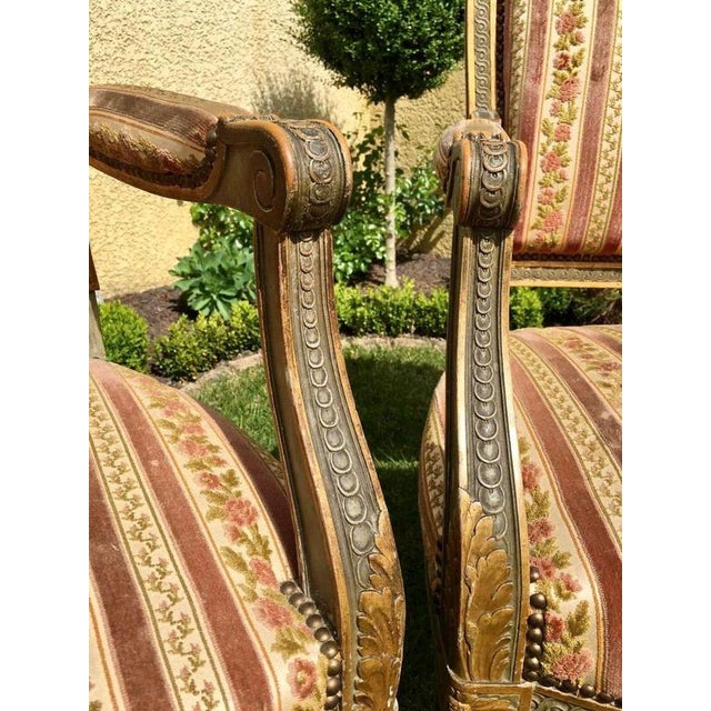 Louis XV Style Armchairs, Set of 4 For Sale - Image 6 of 8