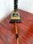 Black Mid 20th Century Neoclassical Black and Gold Corinthian Column Lamp With Hand Painted Florals and Pleated Shade For Sale - Image 8 of 9