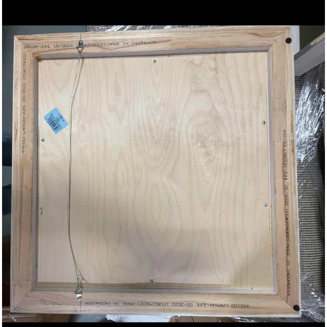 1970s Pair of Vintage Hand Painted Canvases Framed in New Shadow Boxes For Sale - Image 9 of 9