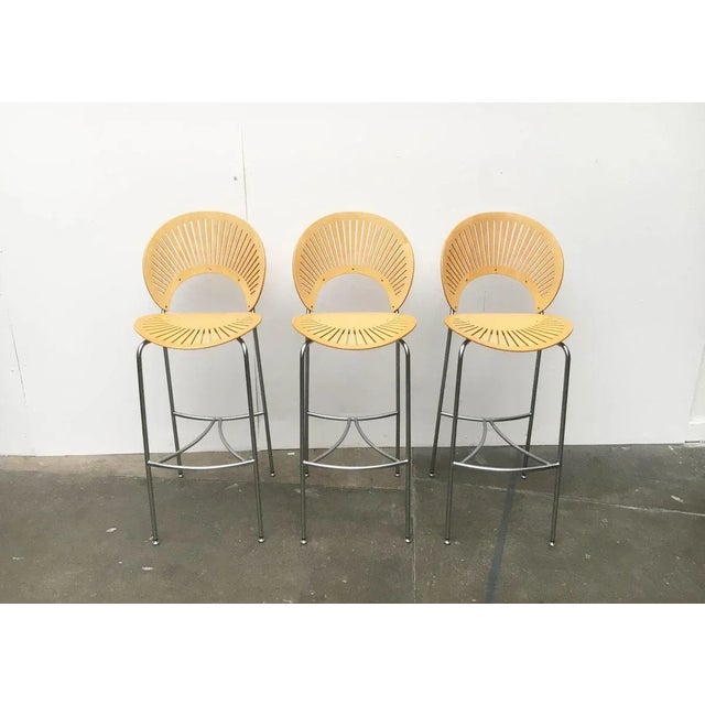 Danish Trinidad Bar Stools and Table by Nanna Ditzel for Fredericia, 1990s, Set of 4 For Sale - Image 3 of 18