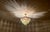 Vintage Crystal Tiered Flush Mount Chandelier With Green Crystal Accents - Restored For Sale - Image 10 of 18