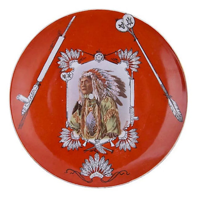 Royal Saxe Chief High Hawk Plate For Sale - Image 4 of 4