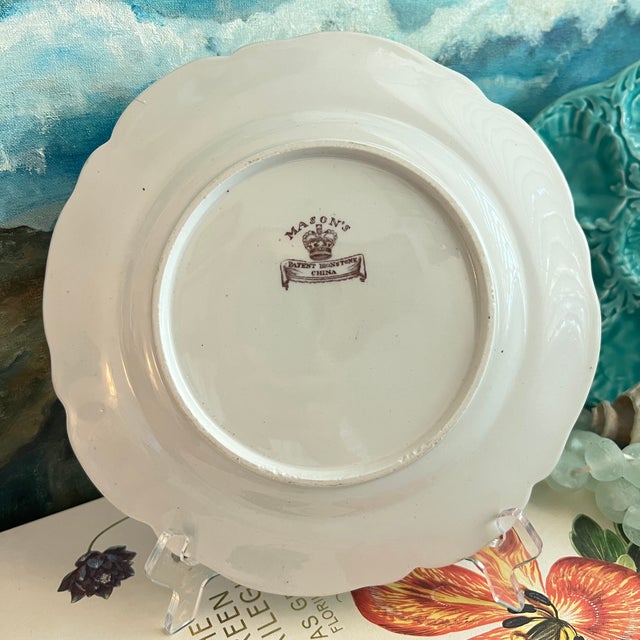 Antique 1820s Mason's Patent Ironstone "Pekin" Chinese Landscape Plate – 10.25" For Sale - Image 11 of 12
