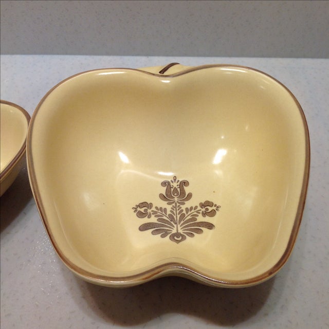 Mid-Century Modern Apple-Shaped Serving Dishes - A Pair For Sale - Image 3 of 8
