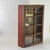 American Gorgeous Antique Primitive Glass Front Wooden Painted Cabinet Cupboard For Sale - Image 3 of 16