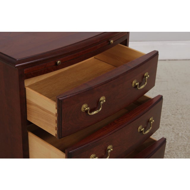 Pennsylvania House Bow Front Cherry 3 Drawer Nightstand For Sale In Philadelphia - Image 6 of 13