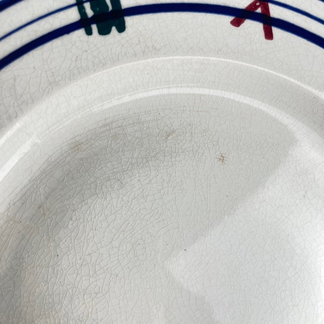 Blue Round Platter from KG Lunéville Tolosa, 1910s For Sale - Image 8 of 10