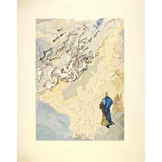 Salvador Dali, Constellation of Blessed Spirits, Woodcut, 1963 For Sale - Image 4 of 4