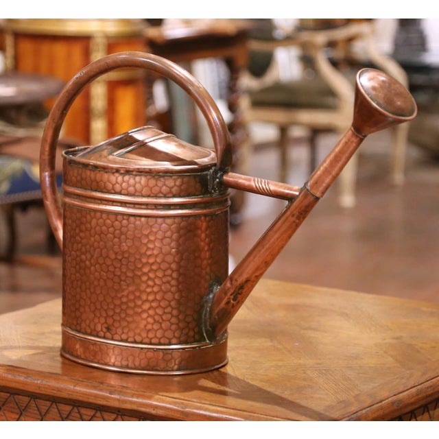 Mid 19th Century 19th Century French Brass and Copper Watering Can From Normandy For Sale - Image 5 of 11