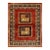 Vintage Hand-Knotted Persian Kashkoli Rug 3'7" X 4'9" For Sale