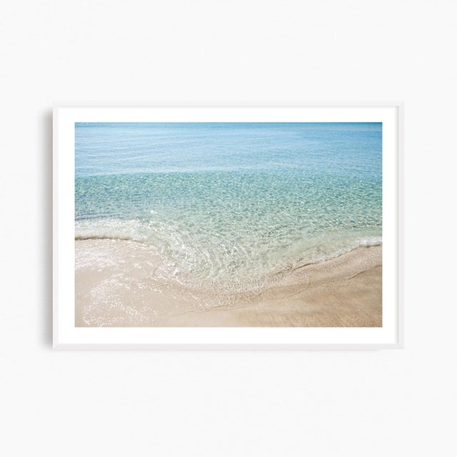 This tropical beach photography print is a subtle, calming piece of large coastal wall art. A contemporary photograph made...